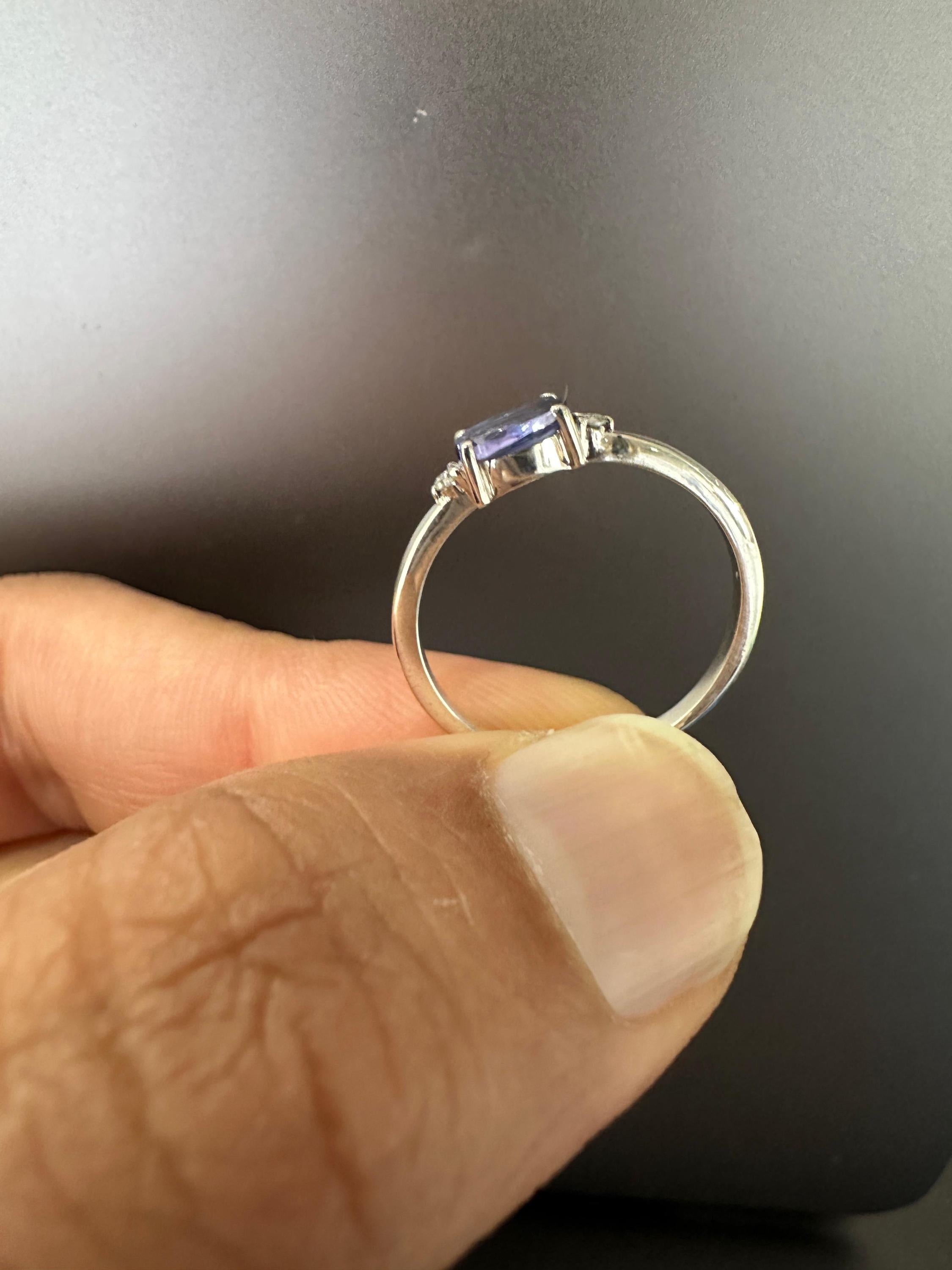 14k Gold Tanzanite Engagement Ring – Oval Cut Rare Gemstone Jewelry for gift