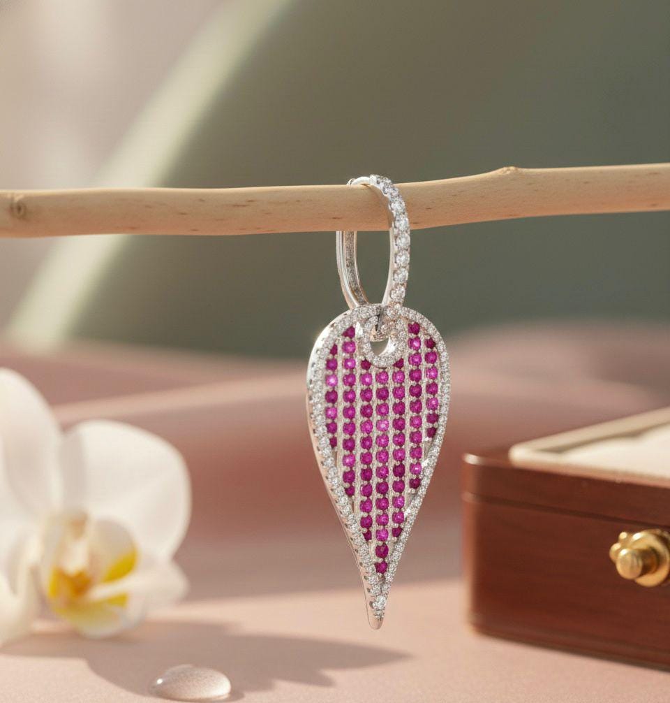 Ruby Moissanite Drop Earrings | 925 Sterling Silver Party Jewelry