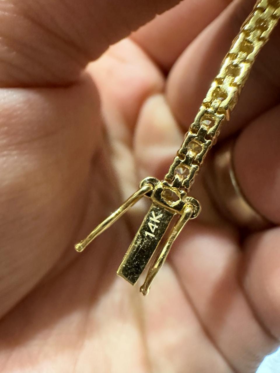 14K Gold Lab Diamond Tennis Bracelet 6.5 Inch Length, 5 Ct Luxury Gift for her