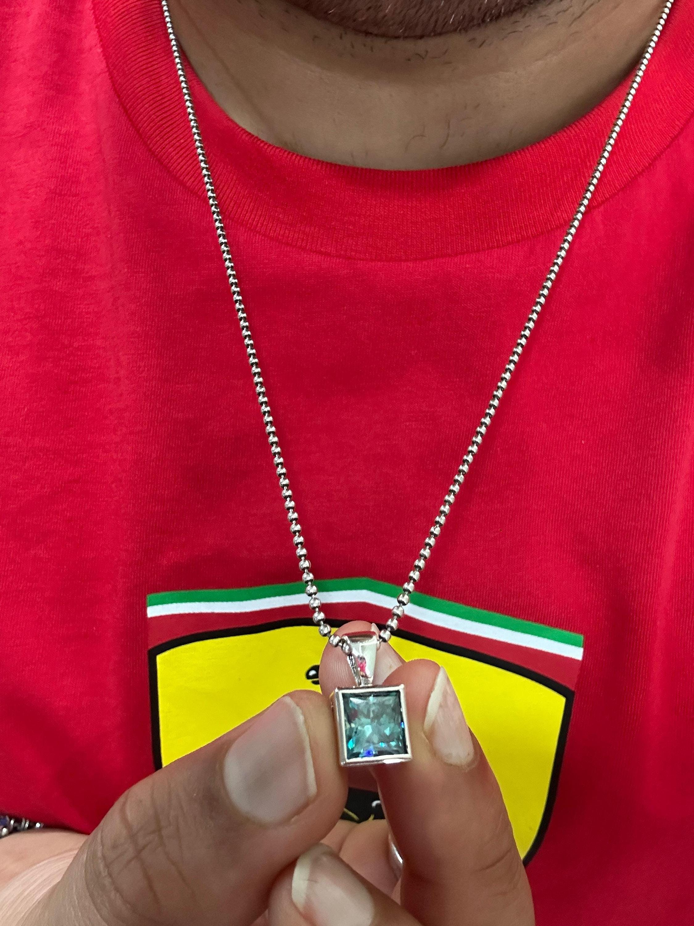 Color Changing Alexandrite Pendant Necklace | Princess Cut 3ct 925 Sterling Silver, June Birthstone