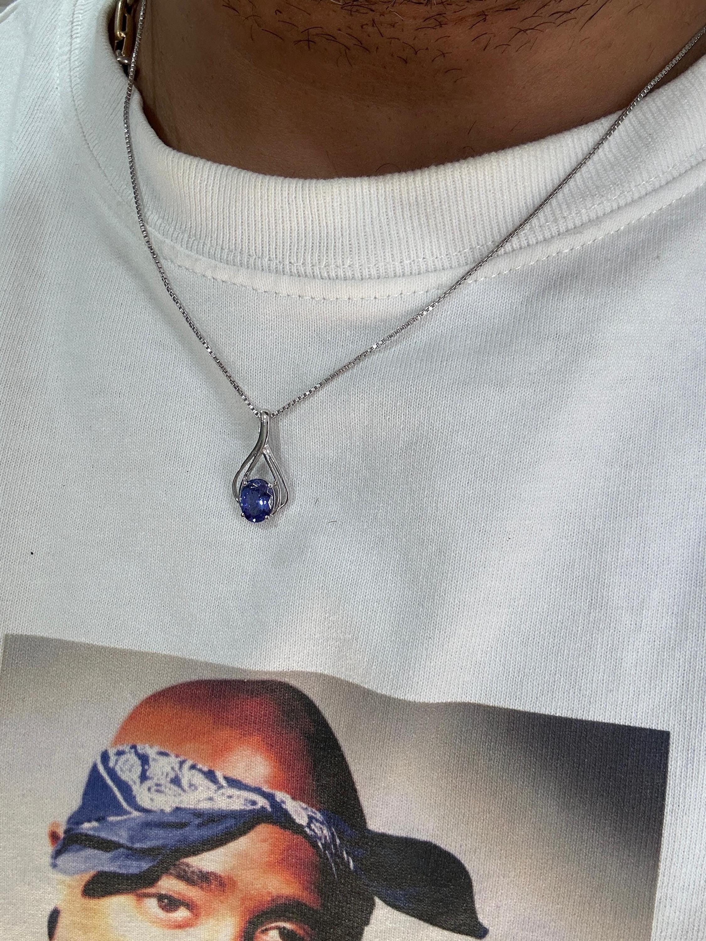 14K White Gold Tanzanite Infinity Pendant Necklace – December Birthstone Jewelry