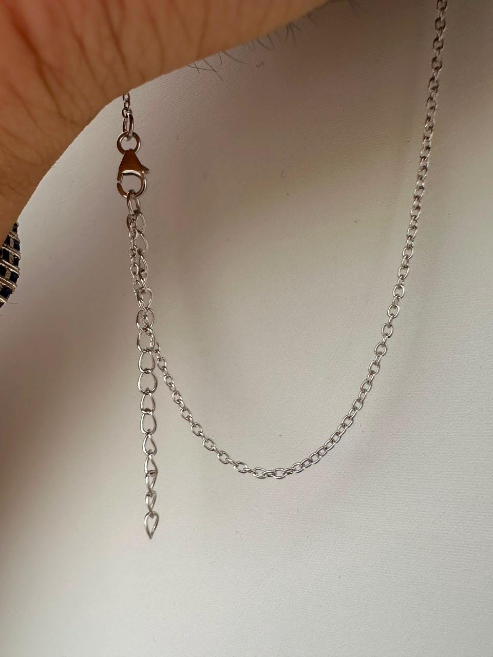 Natural Tanzanite Wave Pendant | Two Stone Necklace | 2.25CT | 14K White Gold