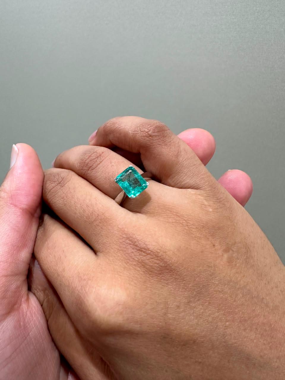 14k Gold Russian Emerald Engagement Ring | Luxury Anniversary gift for her
