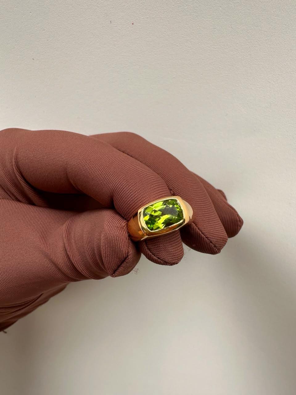 Cushion Cut Peridot Ring | 14K Gold Engagement Ring | Christmas Gift for her